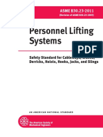 Personnel Lifting Systems: ASME B30.23-2011
