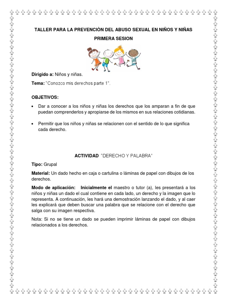 Taller Prevencion Abuso Sexual | PDF | Abuso infantil | Abuso sexual