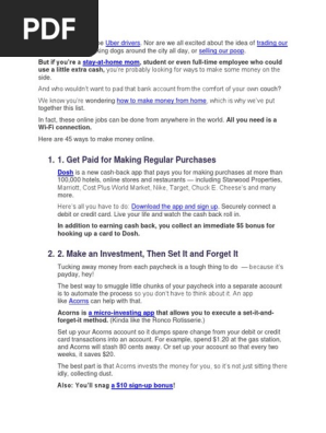45 ways to make money