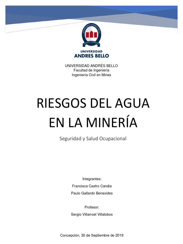 Riesgos del Agua en la Minería | PDF | Minería | El ciclo del agua