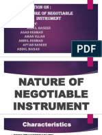 Nature of Negotiable Instruments Presentation