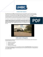 Industrial Report: Unibic Plant at Bangalore