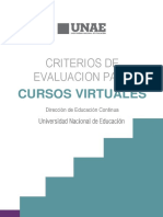 Criterios evaluación cursos virtuales UNAE