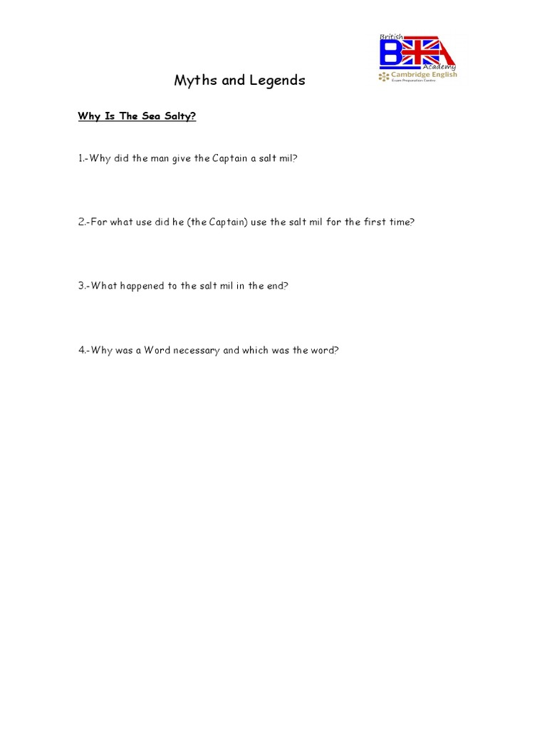 Why Is The Sea Salty Story 1 | PDF