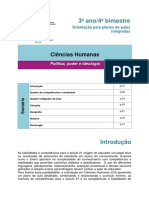 Planejamento de aulas integradas em Ciências Humanas