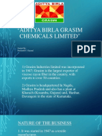 Aditya Birla Grasim Chemicals Limited": Presented By: Chiranjeevi M Gouda Guided By: Prashanth U Gujanal