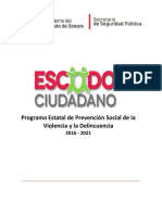 Programa Estatal de Prevención Social de La Violencia y La Delincuencia