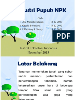 PPT Proses Industri Pupuk NPK UAS