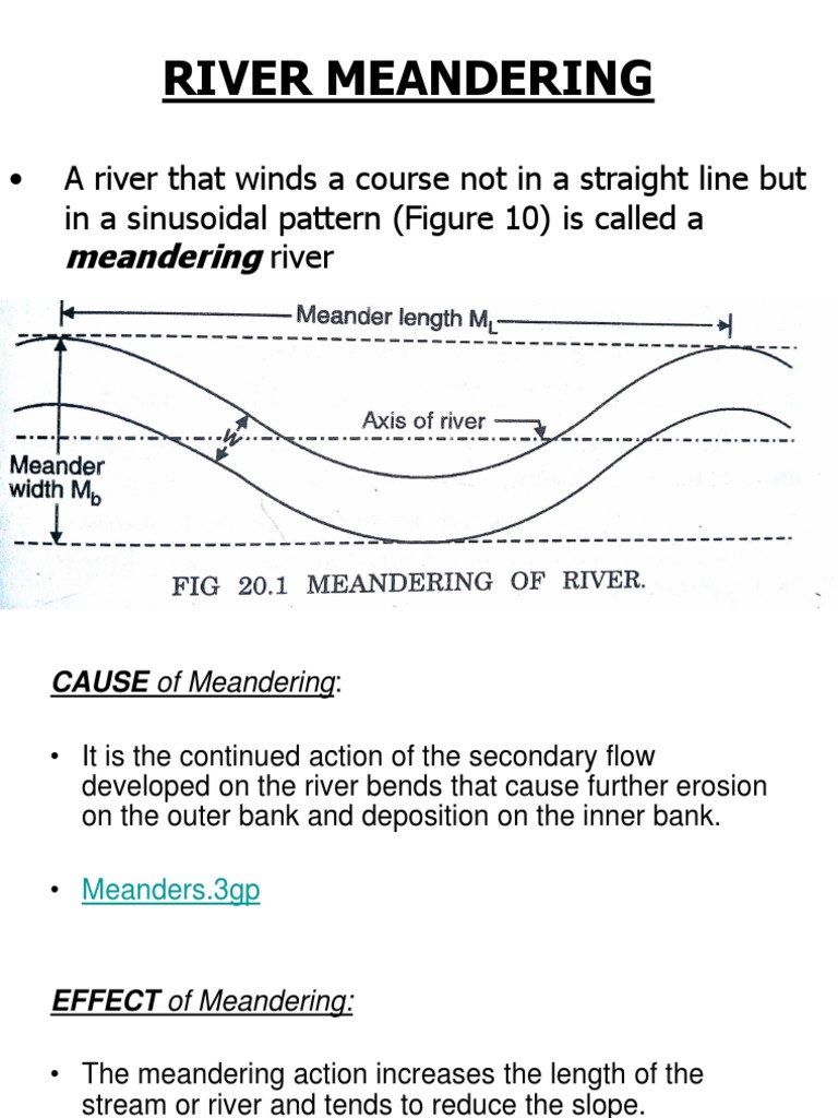 Causes and Effects of River Meandering | PDF | Science & Mathematics