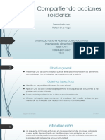 Fase 3: Compartiendo Acciones Solidarias: Presentado Por: Rafael Silva Vega