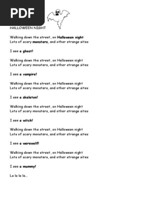 Halloween Night Song Lyrics