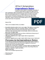 Jurisprudence Notes on Title, Persons and Possession