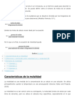 Molalidad: Concentración de solutos por kg de disolvente