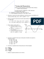 Lista de Exercícios de Circuitos Elétricos