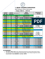 Jadwal Imam Masjid