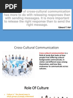 The Essence of Cross-Cultural Communication Has More To