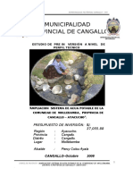 Perfil Técnico de Agua y Saneamiento