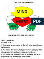 My Think, Feel and Do Profile