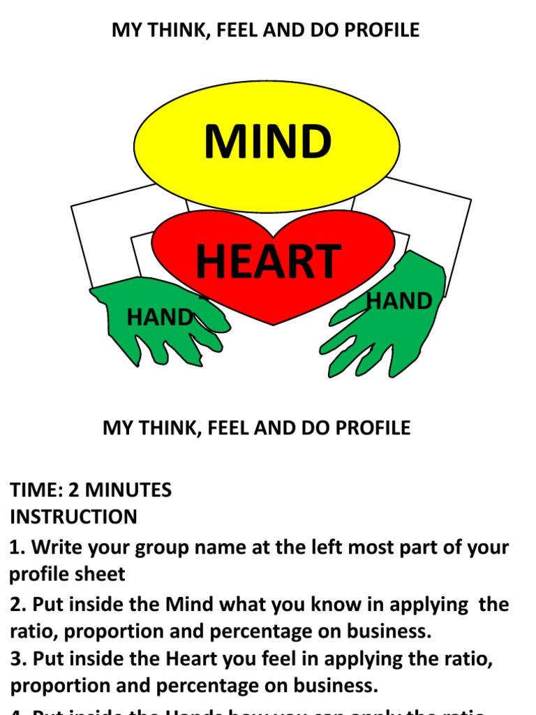 My Think, Feel and Do Profile PDF Return On Investment Net