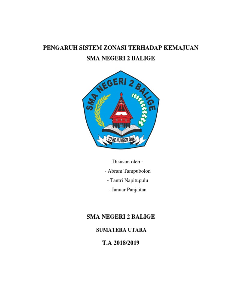 Dampak Zonasi di SMA Negeri 2 Balige | PDF