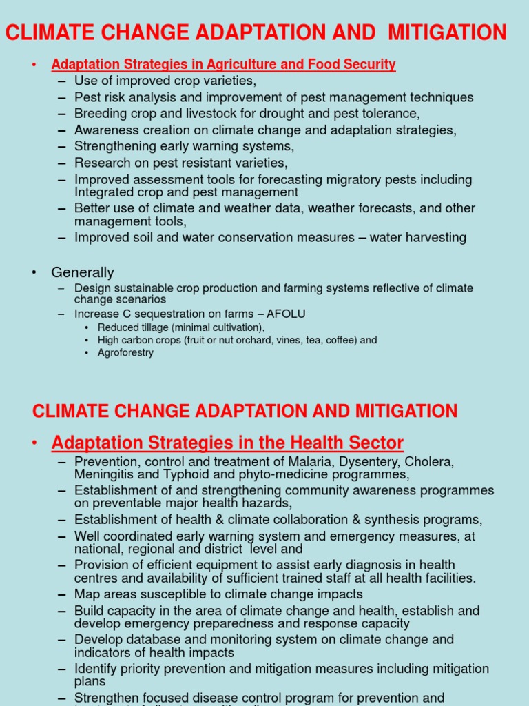 Climate Adaptation for Policymakers | PDF | Climate Change Mitigation ...