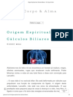 Origem espiritual dos cálculos biliares