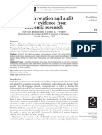 Audit Firm Rotation and Audit Quality: Evidence From Academic Research