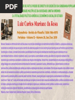 A Vontade Geral Poder de Fato e Poder de Direito (Luiz Carlos Mariano da Rosa)