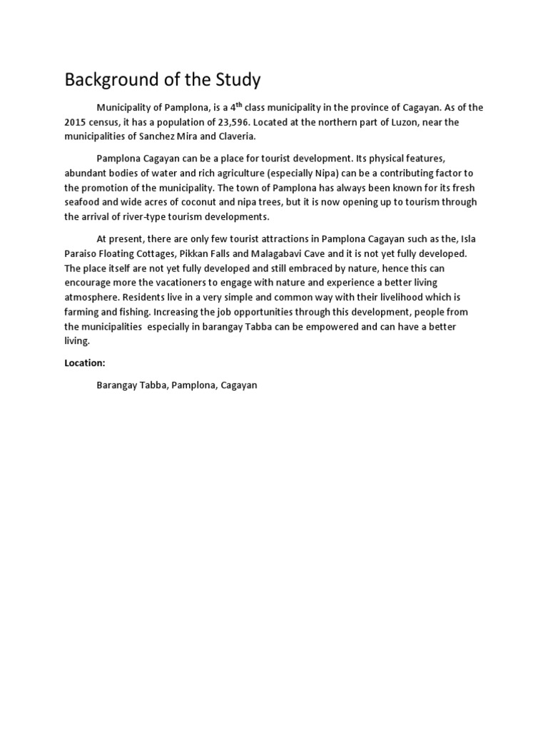 Background of The Study | PDF