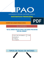 Matemáticas financieras: tasas de interés, actualización, capitalización y anualidades