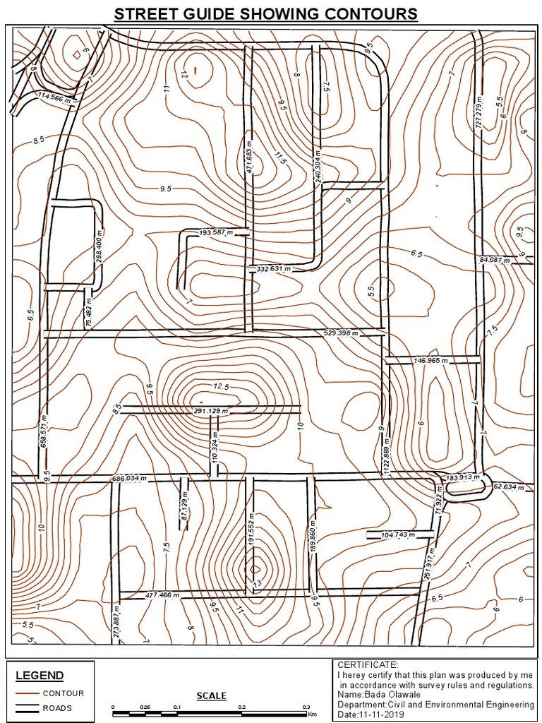 Street Guide with Contours | PDF | Engineering | Science And Technology