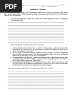 Trabalho 3º Ano Psicologia