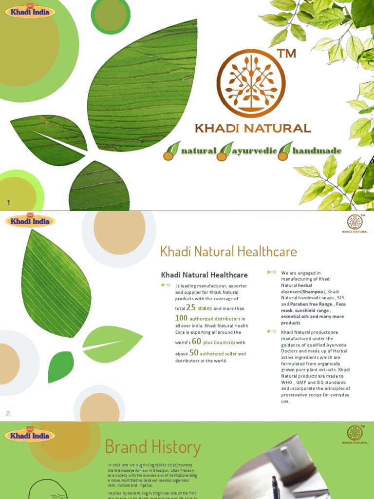 Khadi Natural Company Profile PDF Cosmetics Business