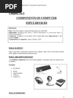 Chapter No 2 Components of Computer Input Devices