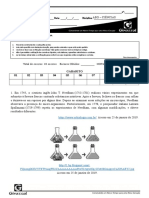 Instruções para realização de prova de Ciências