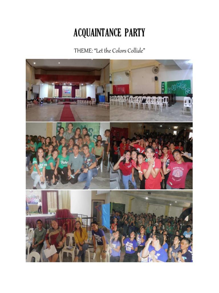 Acquaintance Party: THEME: 