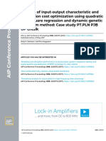 Analysis of Input-Output Characteristic and Generation Cost Optimization Using Quadratic Least Square Regression and Dynamic Genetic Algorithm Method: Case Study PT - PLN PJB UP Gresik