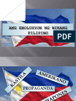 Ang Ebolusyon NG Wikang Filipino
