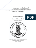 Spatio-temporal evolution of earthquake swarms in Nordland, Norway