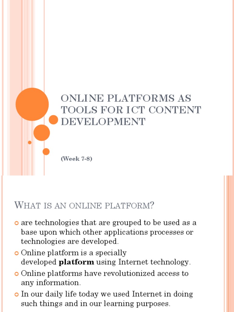 Online Platforms for ICT Development | PDF | Websites | World Wide Web