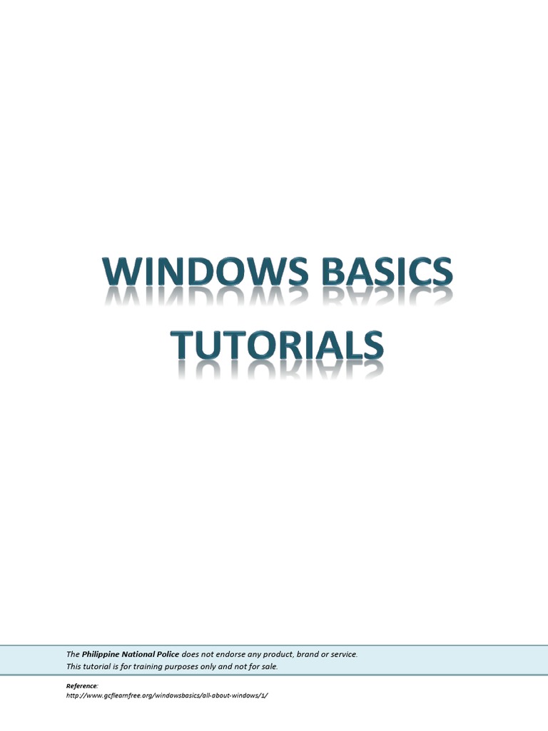 PNP Windows Basics Tutorial | PDF | Computer File | Windows 8