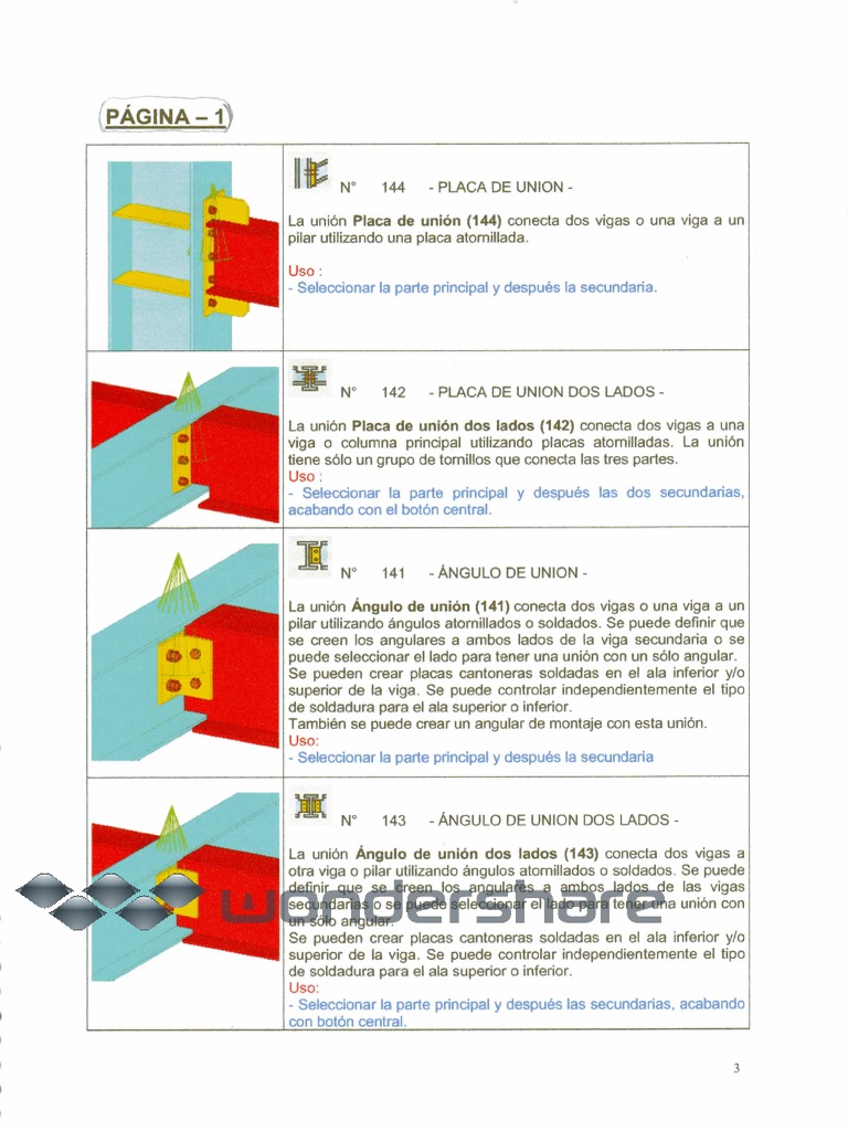 Uniones de Vigas Metálicas Atornilladas y Soldadas | PDF ...