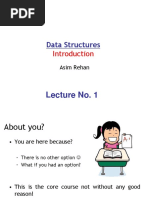 Data Structures: Lecture No. 1