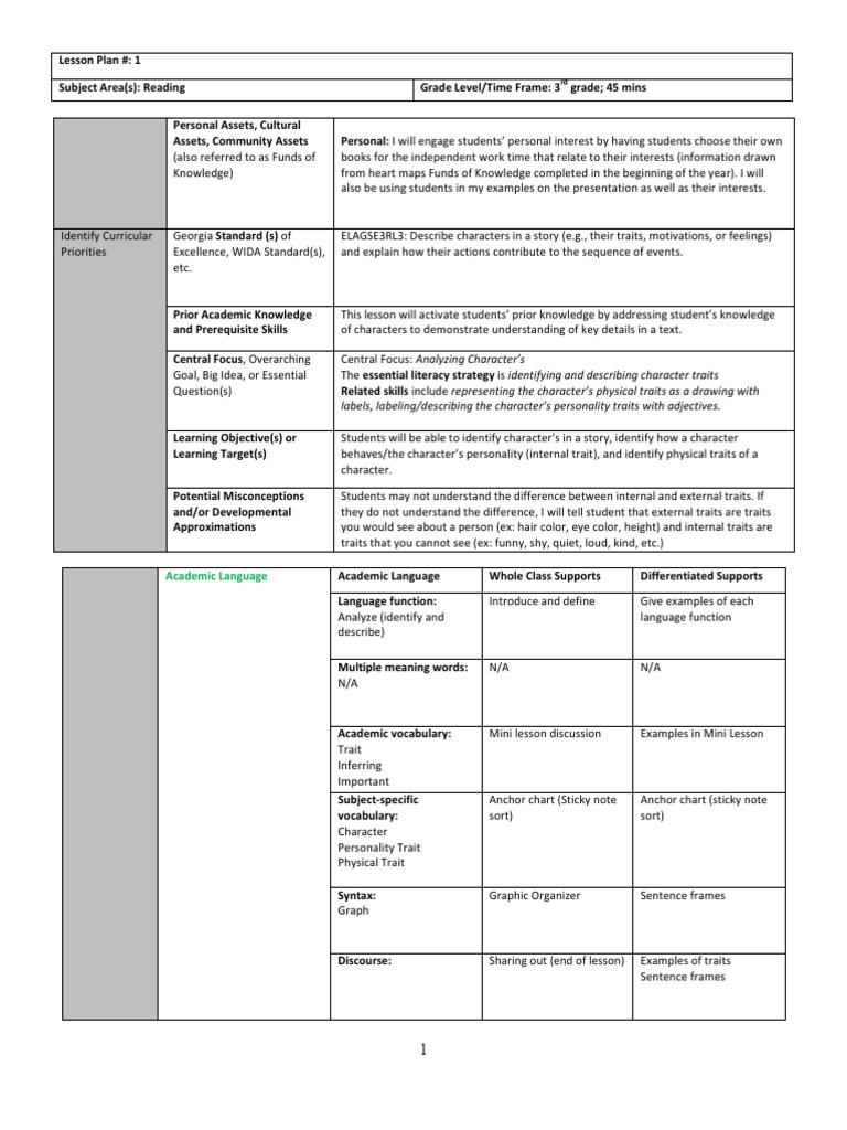 rl5 Lesson Plans 1-3 | PDF | Behavior Modification | Communication
