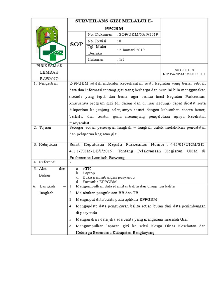 Sop e PPGBM | PDF | Kesehatan Holistik