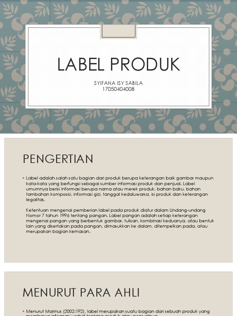 Label Produk | PDF