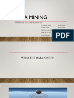 Data Mining: Identify and Characterize A Data Set