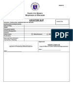 Locator Slip: Department of Education