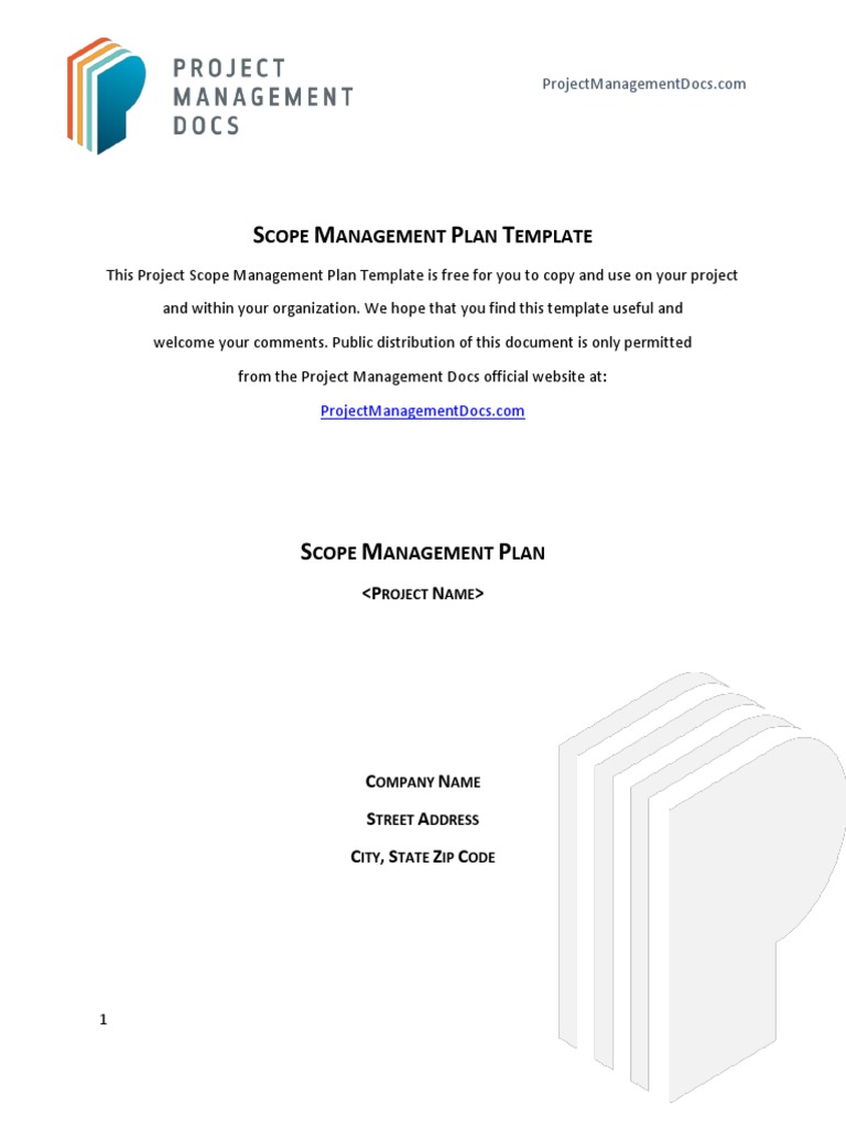 Free Scope Management Plan Template | PDF