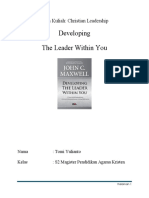 Laporan Pembacaan Buku Developing The Leader Within You